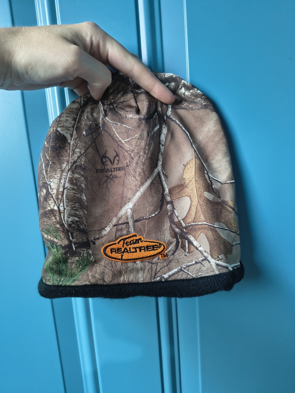 Realtree Camo Beanie with Orange Logo